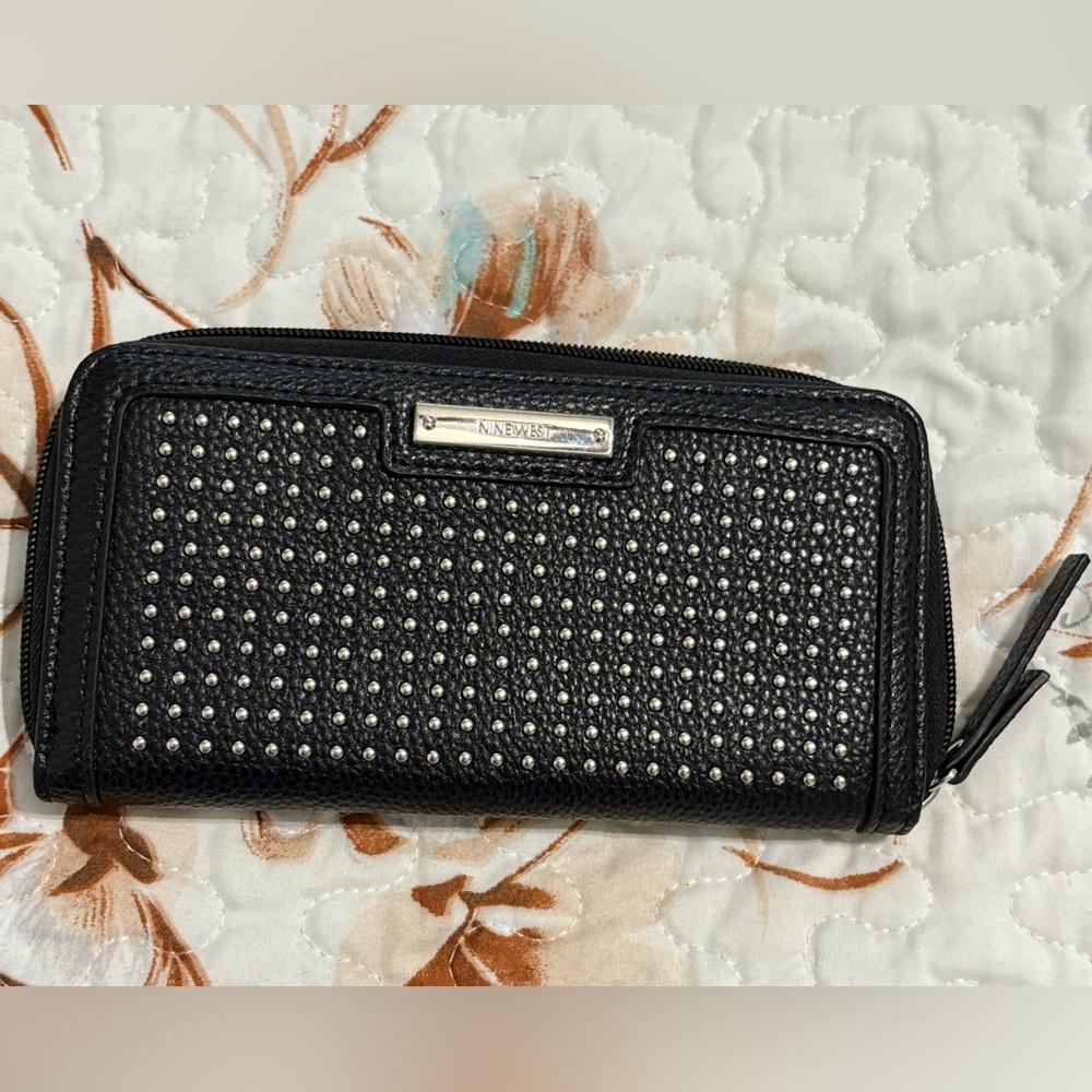 Nine West Black Studded Wallet